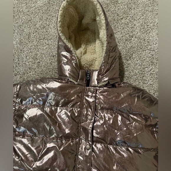 NWOT Offline by Aerie Sherpa Lined Metallic Puffer Jacket | XSmall | Gold - Picture 7 of 10